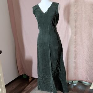 Rabbit Rabbit Rabbit Sleeveless V-Neck Maxi Dress in Forest Green